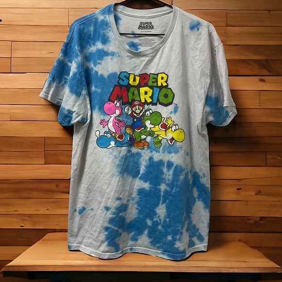 Super Mario Colorful Graphic Tie Dye 100% Cotton T-Shirt! - Picture 1 of 5